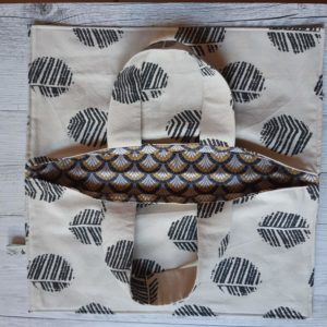 sac à tarte motif feuilles